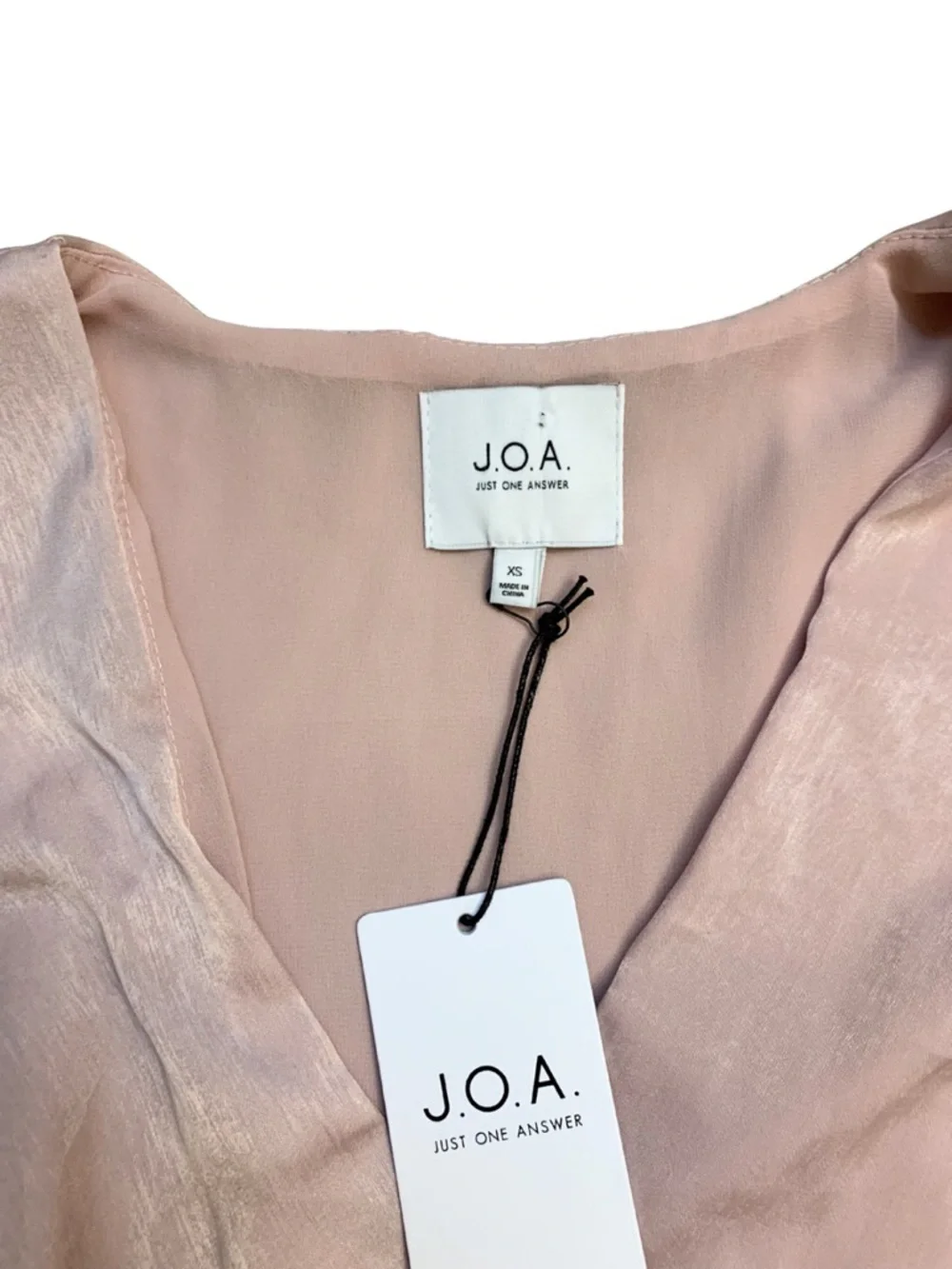J.O.A. Blush Pink High-Low Wrap Dress XS Fairy Romantic Whimsical Prom Wedding